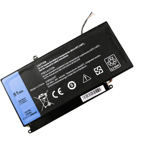 Аккумулятор для Dell Vostro 5460 (11.1V 4600mAh) p/n: CS-DE5460NB VH748 аккумулятор батарея для ноутбука dell vostro 5560 vh748 11 4v 4200 mah