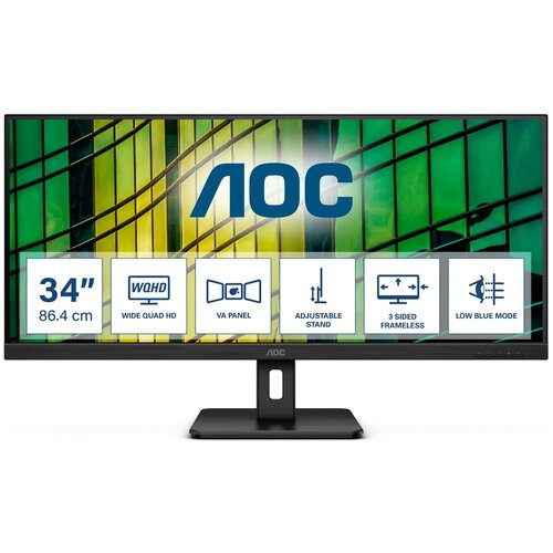 Монитор 34 AOC U34E2M монитор aoc 34 pro cu34p2c черный