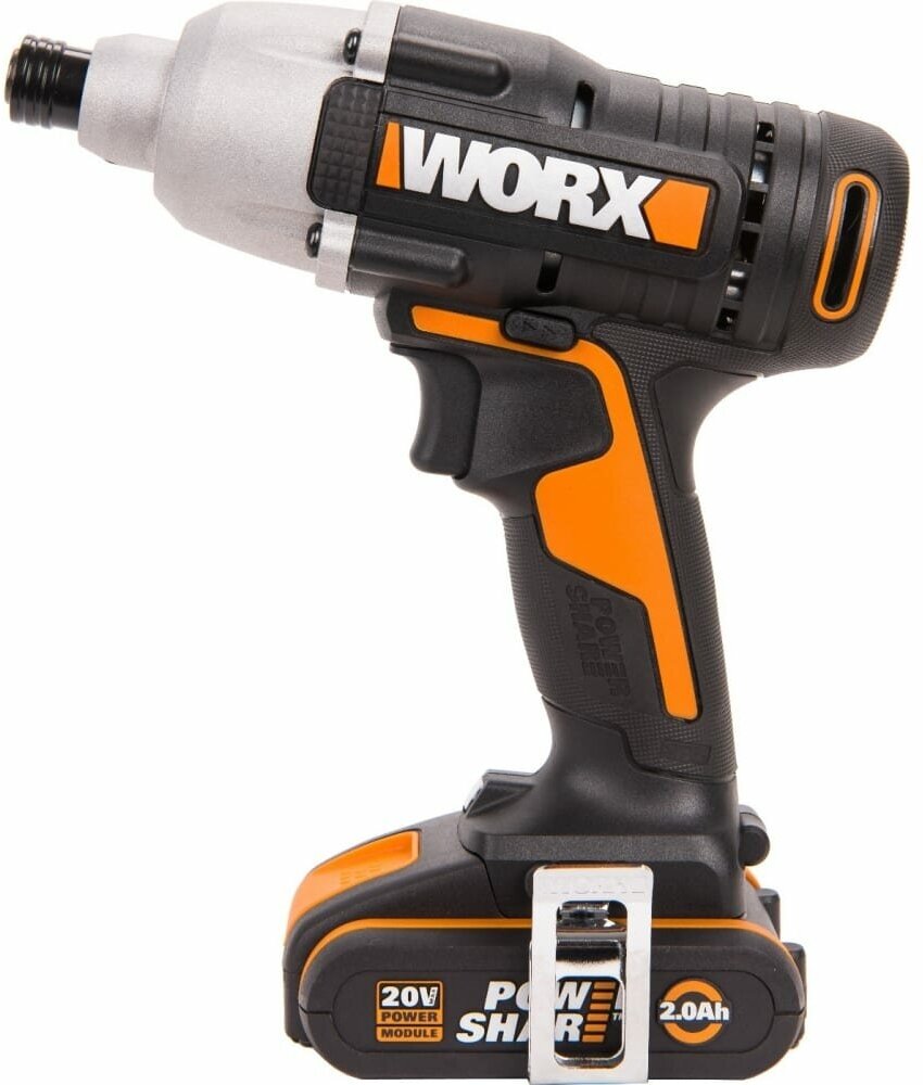 WORX Винтоверт ударный аккумуляторный 20В 1х2Ач кейс WX291