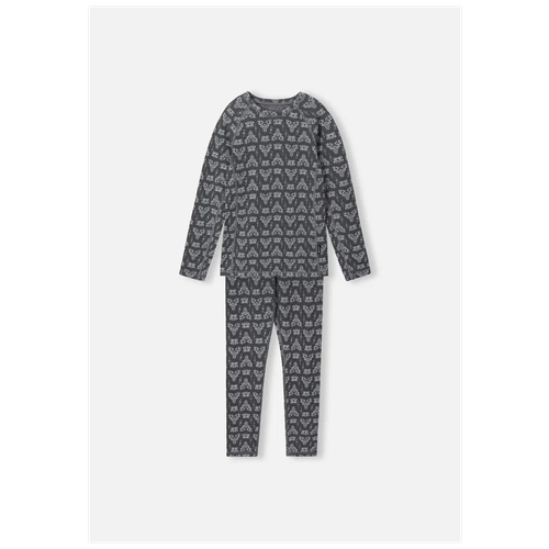 фото Комплект одежды reima детский, брюки и лонгслив, повседневный стиль, размер 80, серый