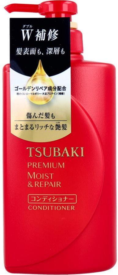 SHISEIDO Кондиционер увлажняющий для волос TSUBAKI Premium Moist, бутылка с дозатором 490мл