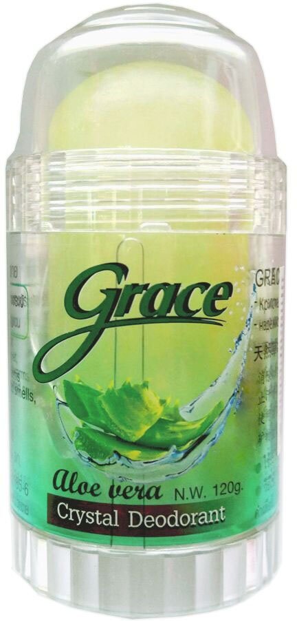 ALOE VERA, Crystal Deodorant, Grace (Дезодорант кристаллический алунитовый, алоэ (Алое) вера, Грэйс), 120 г.