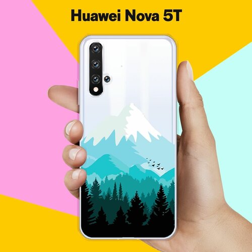 Силиконовый чехол Снежные горы на Huawei Nova 5T силиконовый чехол снежные горы на huawei p40 pro