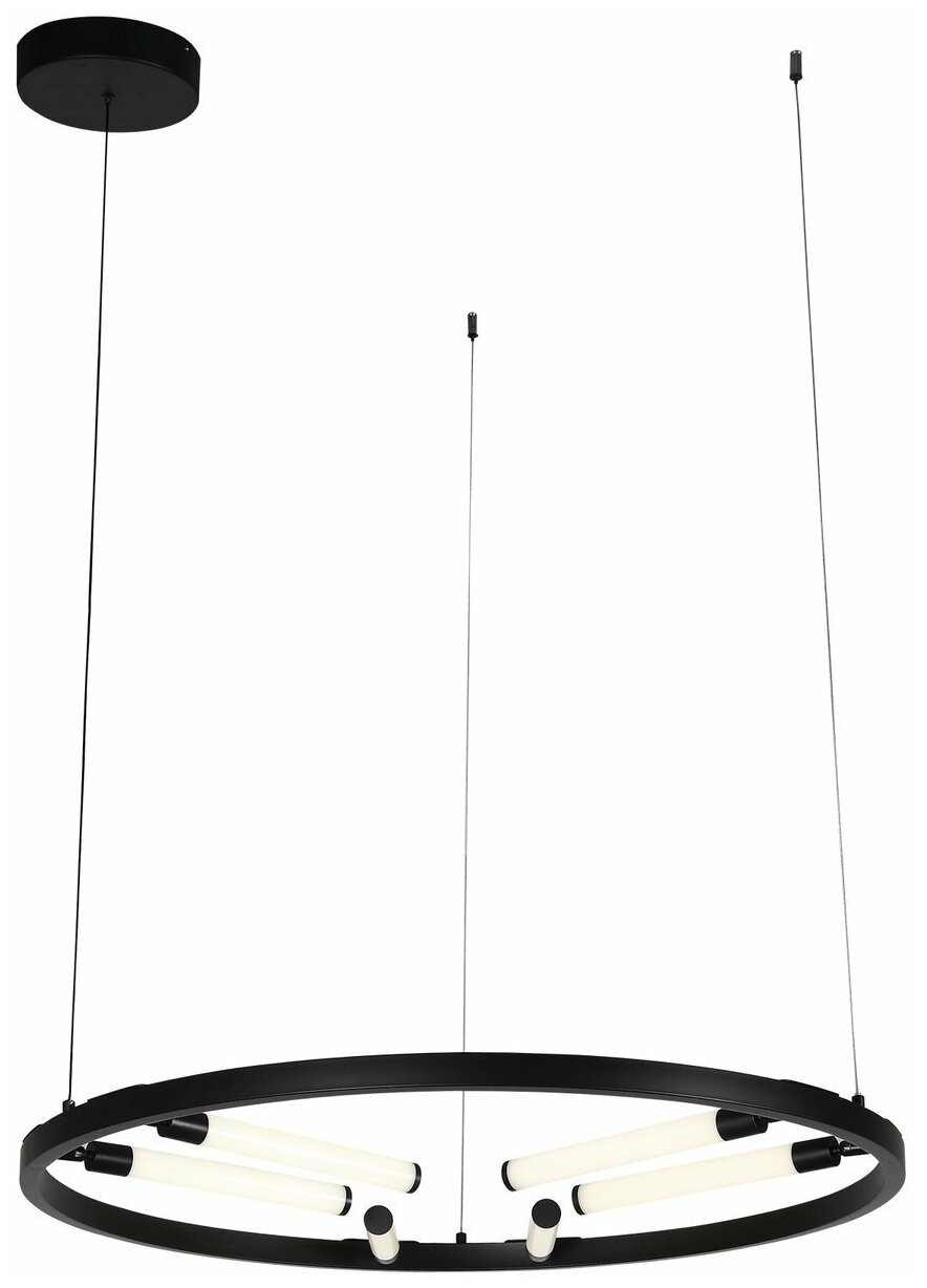 Светильник светодиодный ST Luce Bisaria SL393.403.06, 36 Вт, цвет арматуры: черный, цвет плафона: белый