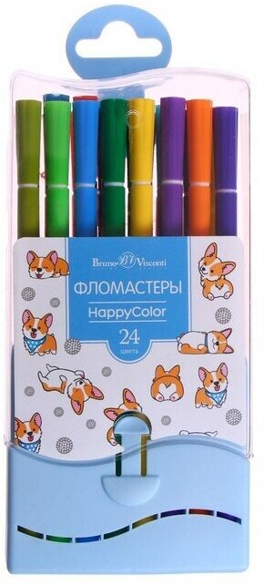 Фломастеры 24цв "HAPPYCOLOR",32-0045 Bruno Visconti - фото №11