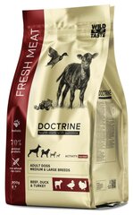 Doctrine сухой корм для взрослых собак средних и крупных пород, с индейкой, говядиной и уткой, со свежим мясом - 800 г