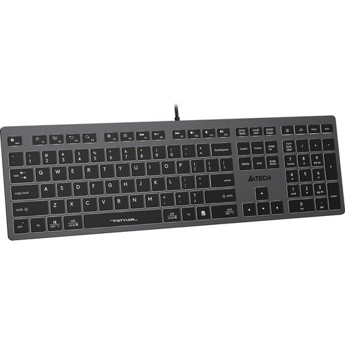 Клавиатура A4Tech Fstyler FX60 серый USB slim LED FX60 GREY WHITE 423800₽