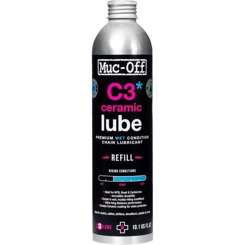 Велосипедная косметика для цепи, тросиков и пр. Muc-Off C3 WET Ceramic Lube красный 0.3 л