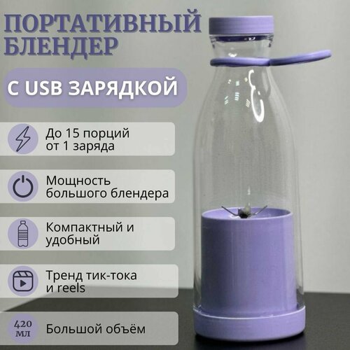 Портативный блендер бутылка для смузи коктейлей Mini juise 89900₽