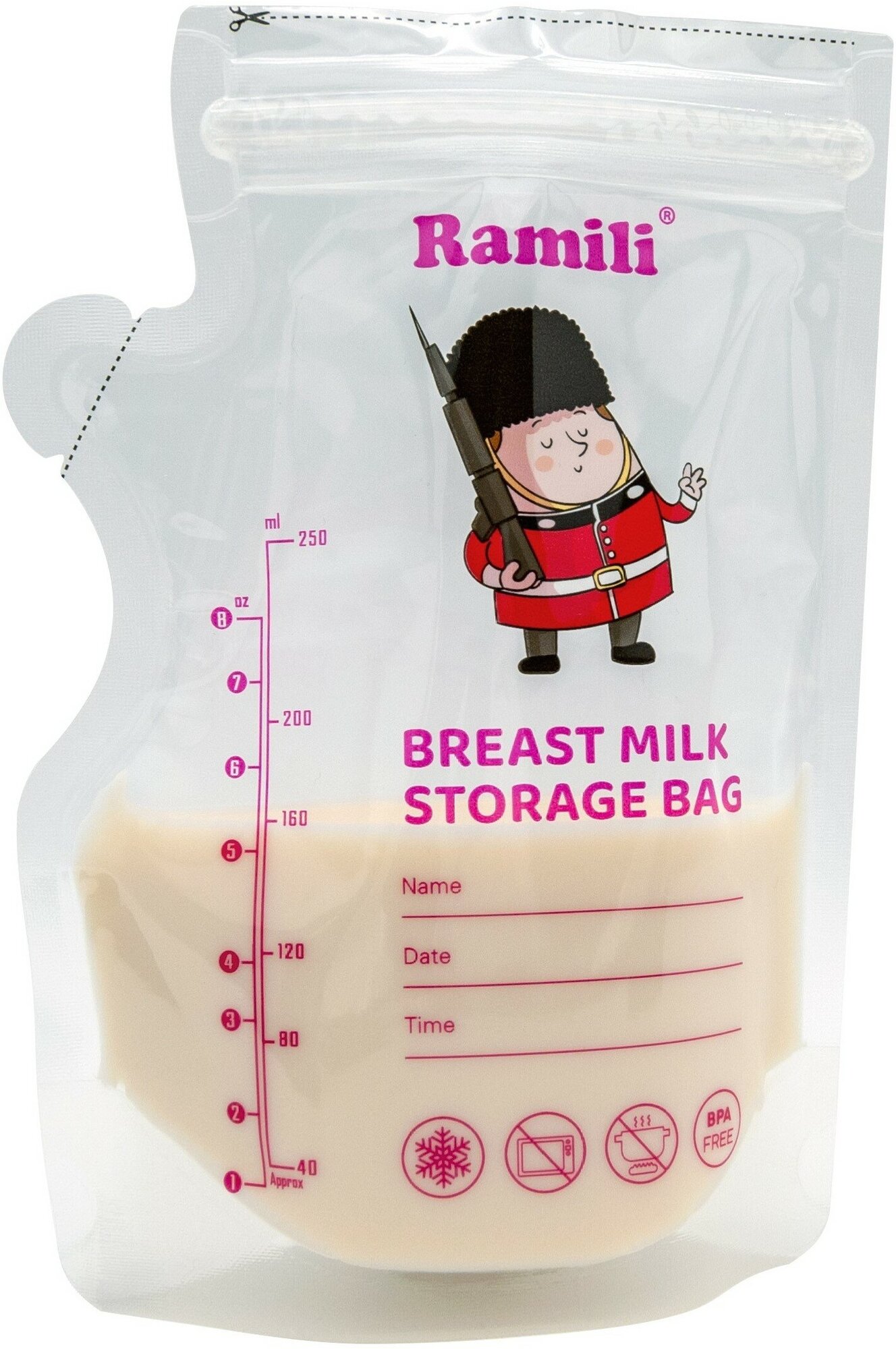 Пакеты для грудного молока Baby Ramili/Рамили 240мл 30шт (BMB30) - фото №3