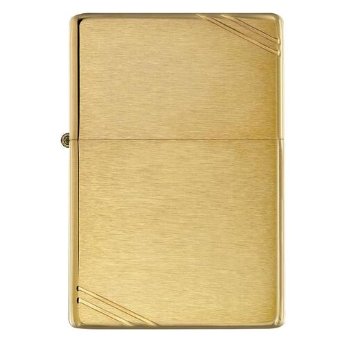 Zippo Vintage зажигалка бензиновая Slashes Brushed Brass 1 шт. 1 шт. 57 г зажигалка zippo armor® с покрытием high polish brass латунь сталь золотистая 38x13x57 мм