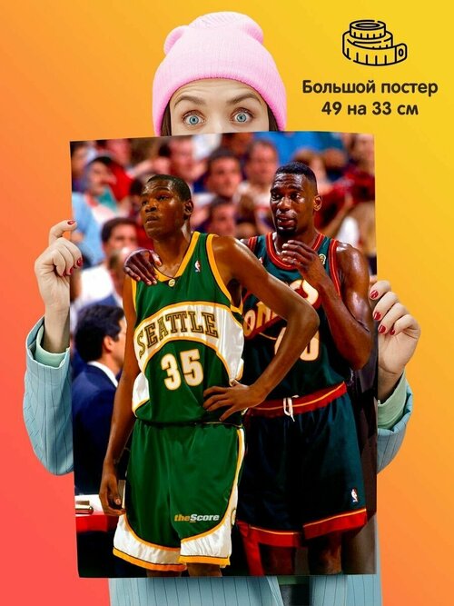 Плакат спортсмен Кевин Дюрант NBA Баскетбол