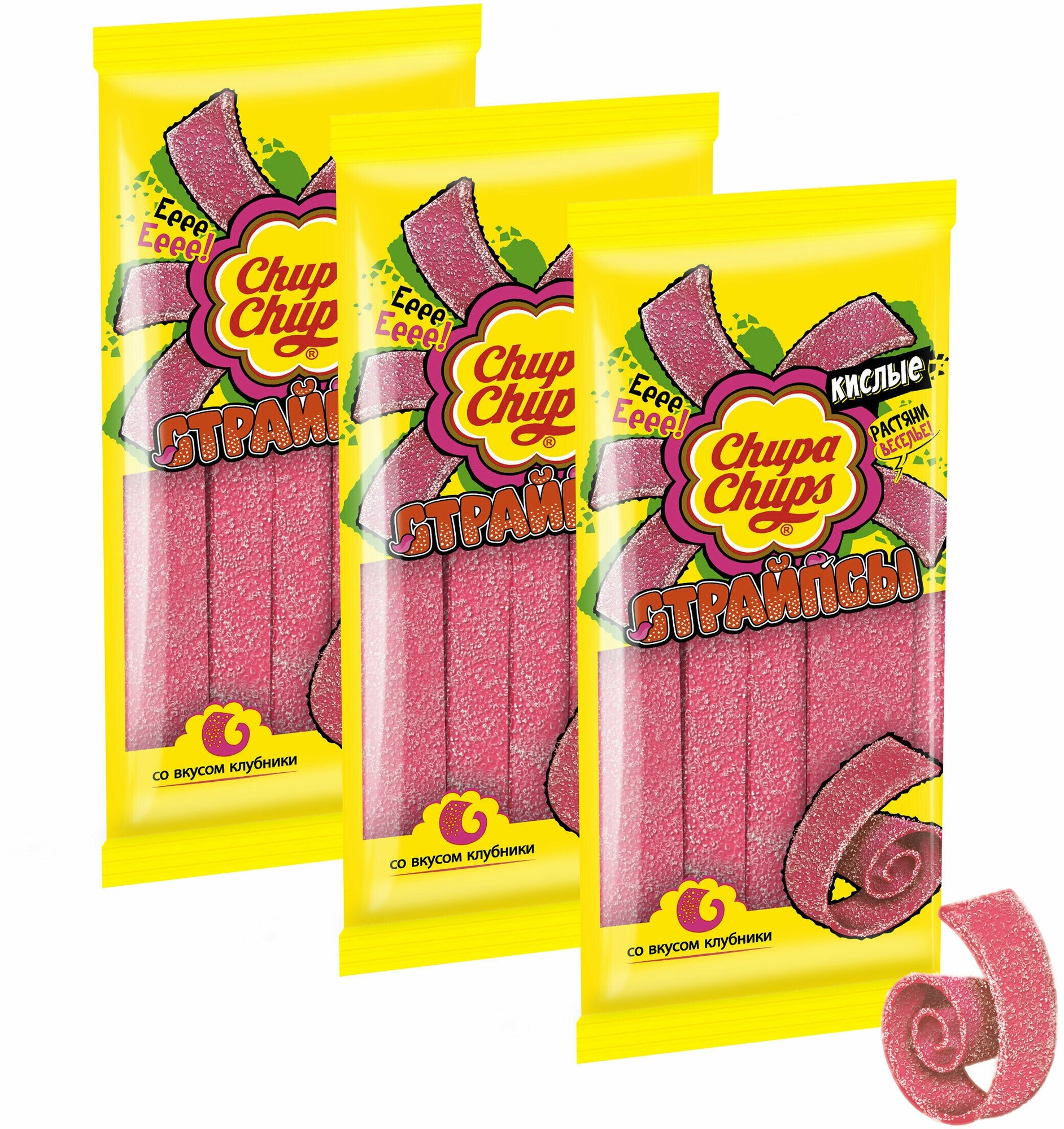 Мармелад Chupa Chups Страйпсы, 3 шт по 120 г