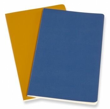 Блокнот Moleskine VOLANT Large 130х210мм 96стр. нелинованный мягкая обложка синий/желтый янтарный (2шт)