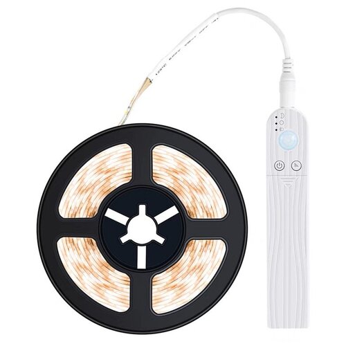 Готовая система умной подсветки лестницы Uzens с накладными датчиками движения (светлое дерево) и светодиодной лентой, 20 метров, RGB, 16 млн. цветов