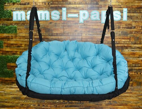 Подвесной диван Комфорт color Black Turquoise