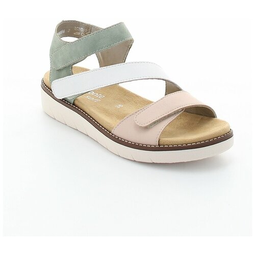 фото Босоножки remonte женские летние, размер 39, цвет зеленый, артикул d2050-52