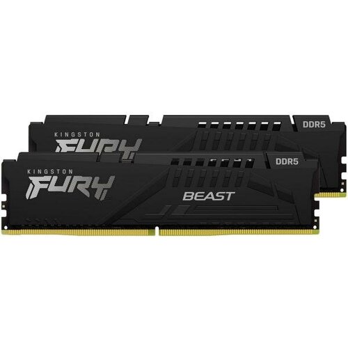 Оперативная память для компьютера 16Gb 2x8Gb PC5-41600 5200MHz DDR5 DIMM CL40 Kingston KF552C40BBK2-16 863800₽