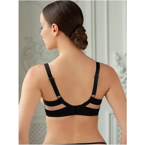 Бюстгальтер классика  Dea Fiori, из сетки, кружевной, чашка мягкая, размер 75H, черный