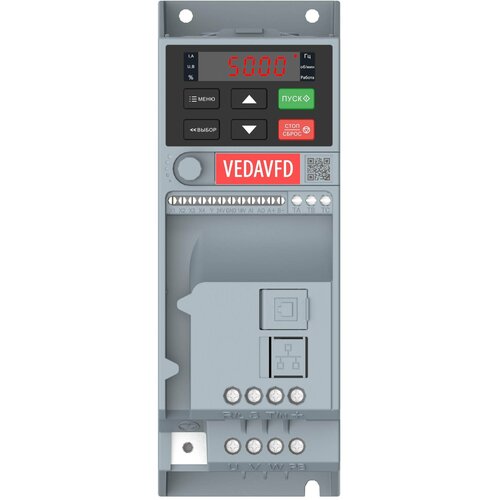 Частотный преобразователь VEDA MicroDrive VF-51 ABA00006: 3 фазы, 380 Вольт, мощность 1,5 кВт