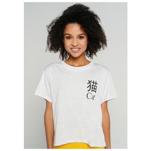 фото Футболка твое 74993 размер xs, белый меланж