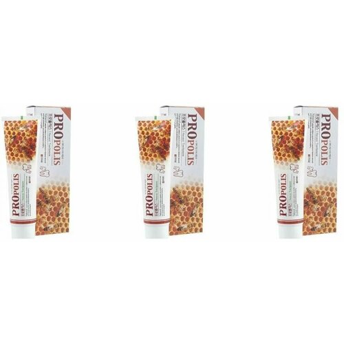 Hanil Зубная паста с прополисом (маточное молочко), Natural Bee Propolis Toothpaste, 180 гр, 3 штуки hanil natural bee q зубная паста c прополисом маточное молочко 180 гр