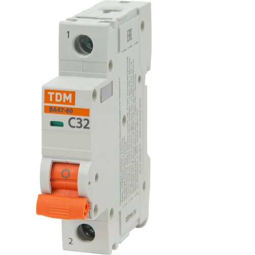 Автоматический выключатель TDM Electric ВА47-60 1P C32 А 6 кА SQ0223-0080