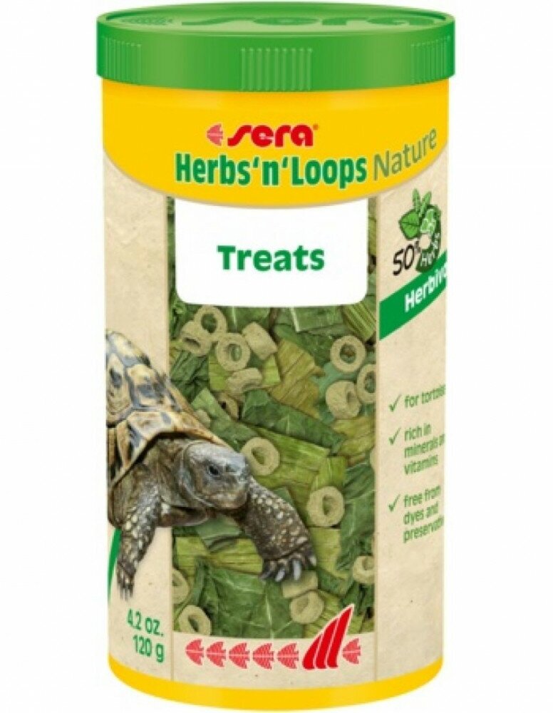 Корм для рептилий Sera Herbs’n’Loops Nature, 1000 мл, 120 гр - фотография № 3