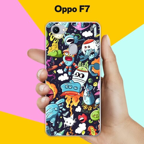 Силиконовый чехол на Oppo F7 Пак / для Оппо Ф7 чехол для ключа силиконовый для haval f7 хавал ф7 2018 2019 2020