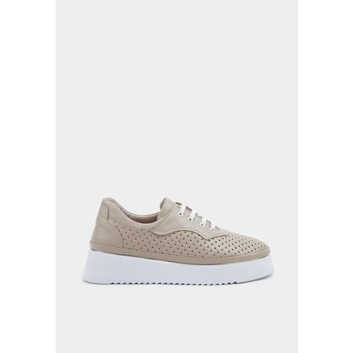 фото Ботинки mario berlucci, летние,натуральная кожа, размер 37, бежевый