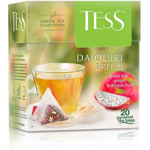Упаковка из 12 штук Чай зеленый Tess Daiquiri Breeze (1,8г х 20)(240 пак/пирамидки)