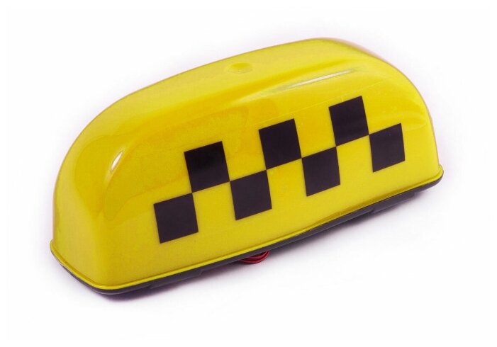 Фонарь такси 'шашечки' Dollex FTX-01 250x105x95мм 4 магнита 3 светодиода желтый