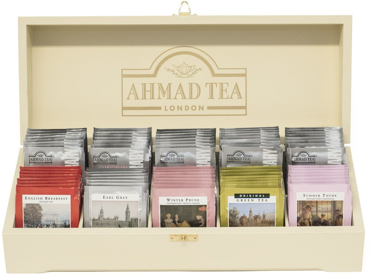 Чайное ассорти Ahmad Tea Коллекция Ahmad Tea в шкатулке из дерева в пакетиках, 190 г - фото №5