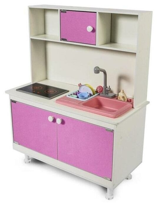 фото Детская кухня SITSTEP с интерактивной плитой (со звуком и светом), раковина с функцией вода