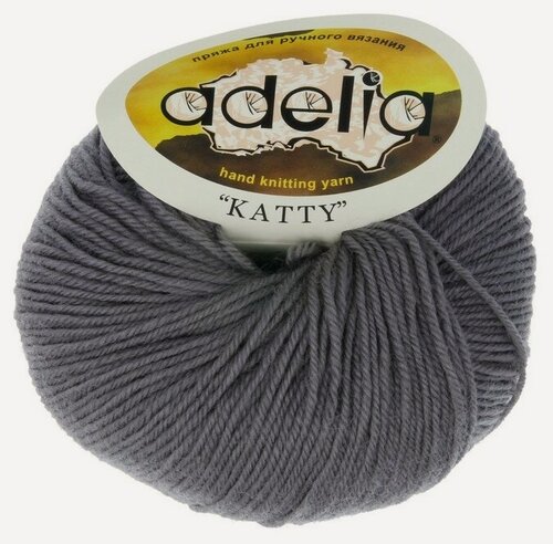 Изображение товара Пряжа Adelia "KATTY", 10 шт. по 50 г, набор 100% шерсть, 150 м №12 серый