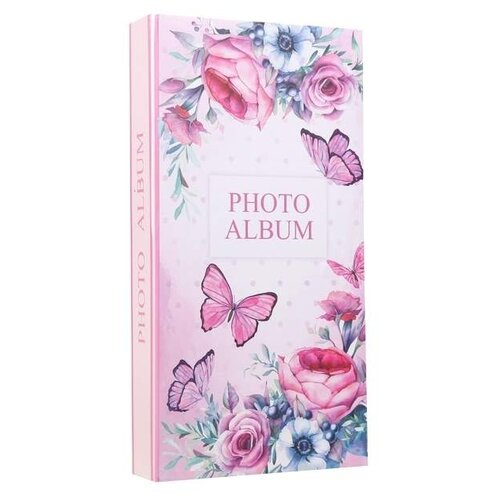 Фотоальбом Yiwu Youda Import and Export Бабочки и цветы 4353586, 300 фото, розовый
