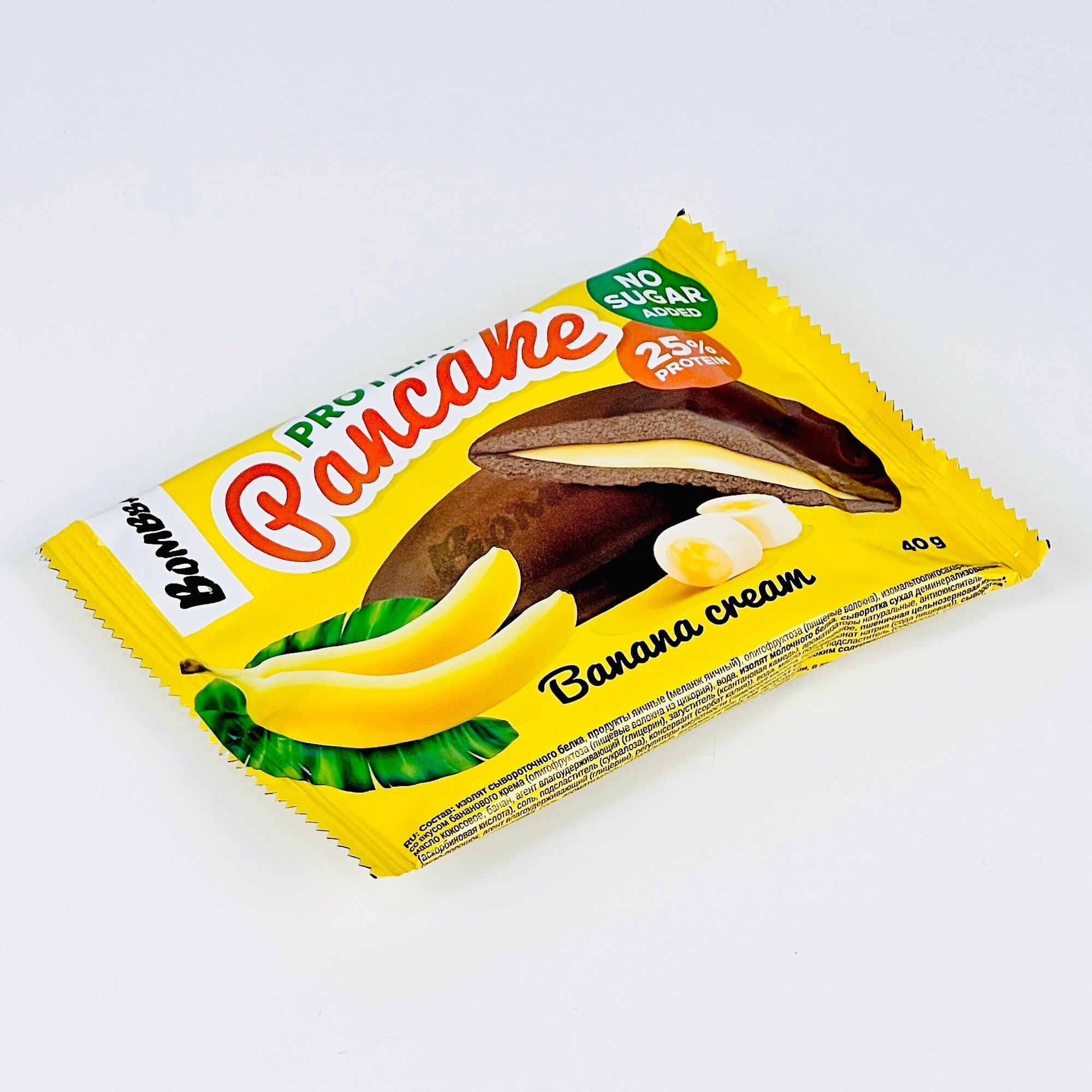 Bombbar, Панкейк с начинкой "Банановый крем", 40 грамм, 2 штуки - фотография № 2