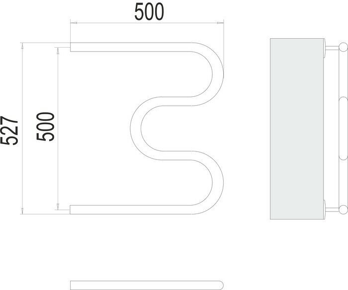 Полотенцесушитель Terminus М-образный (3/4") 500х500 4620768880490