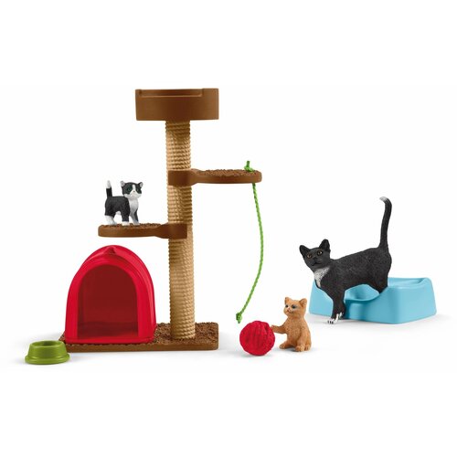 Schleich Игровой комплекс для кошки и котят 42501