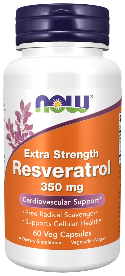 Extra Strength Resveratrol, 350 мг, 100 г, 60 шт.