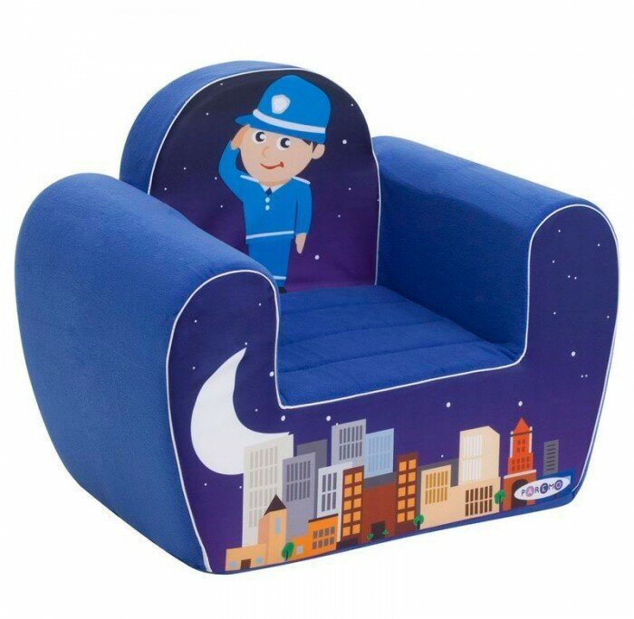 Детское кресло Экшен Полицейский Синий