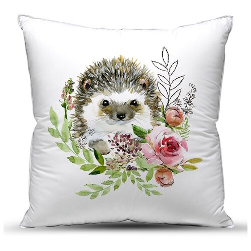 фото Подушка декоративная из габардина с фотопечатью традиция, 4223, ежик, 40x40