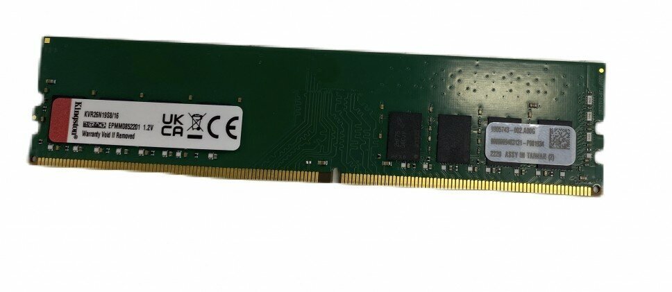 Оперативная память KINGSTON DIMM DDR4 16GB 2666 MHz (KVR26N19S8/16) - фотография № 13