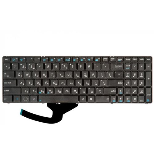 Клавиатура ZeepDeep для ноутбука Asus K52 K53 K54 черная с черной рамкой плоский Enter 1229₽