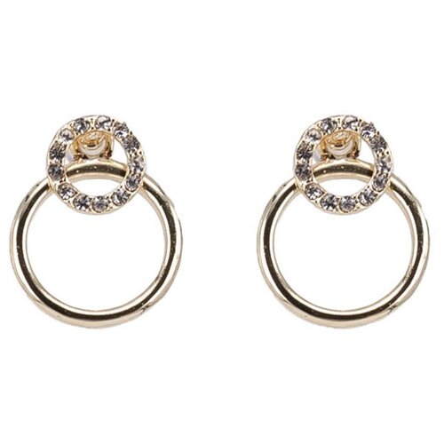 фото Серьги бижутерные симпатия (замок-гвоздик, бижутерный сплав, золотистый) 1-55689 otokodesign