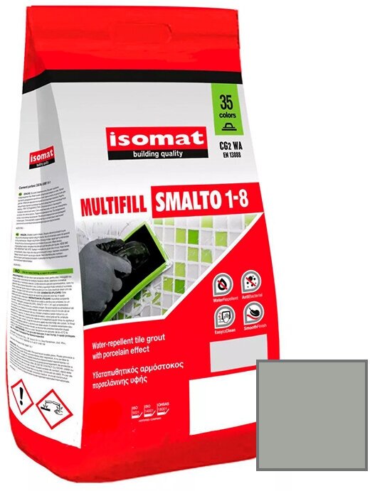 Затирка полимерцементная Isomat Multifill Smalto 1-8 15 Манхеттен 2 кг