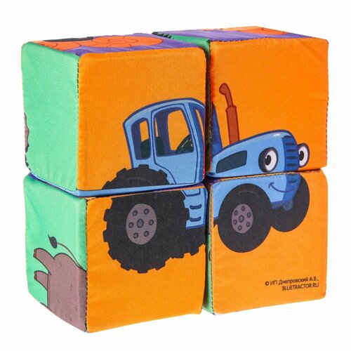 Игрушка мягконабивная «: Зверята», кубики, 4 шт, 8 × 8 см