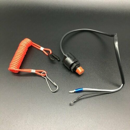 Кнопка аварийной остановки двигателя с чекой Yamaha 9.9-250, F4-350 Yamaha throttle cable for yamaha banshee 350 yfz350 yfz 350 1987 2006 02 137