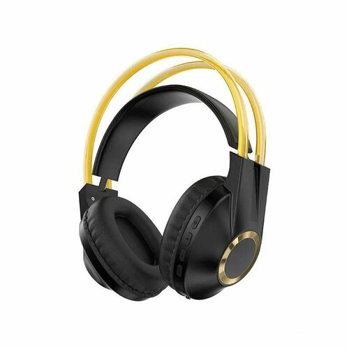 Наушники Qumo Party Rave ВТ 0078 беспроводные с микрофоном подсветка Bluetooth черно-золотой 169900₽