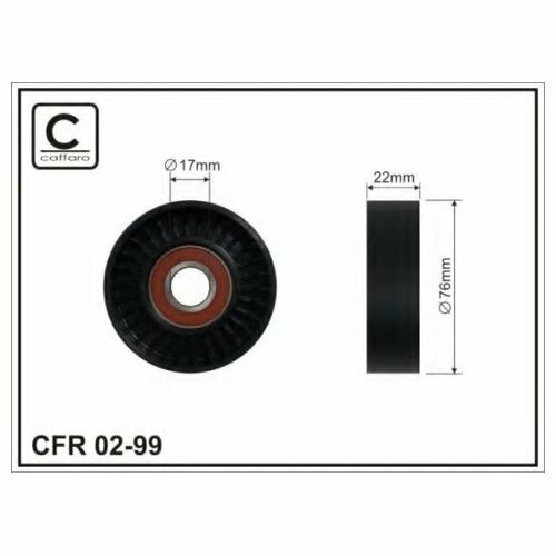 Натяжной ролик, поликлиновой ремень Caffaro 0299 для Hyundai Terracan; Kia Carnival I, II, III